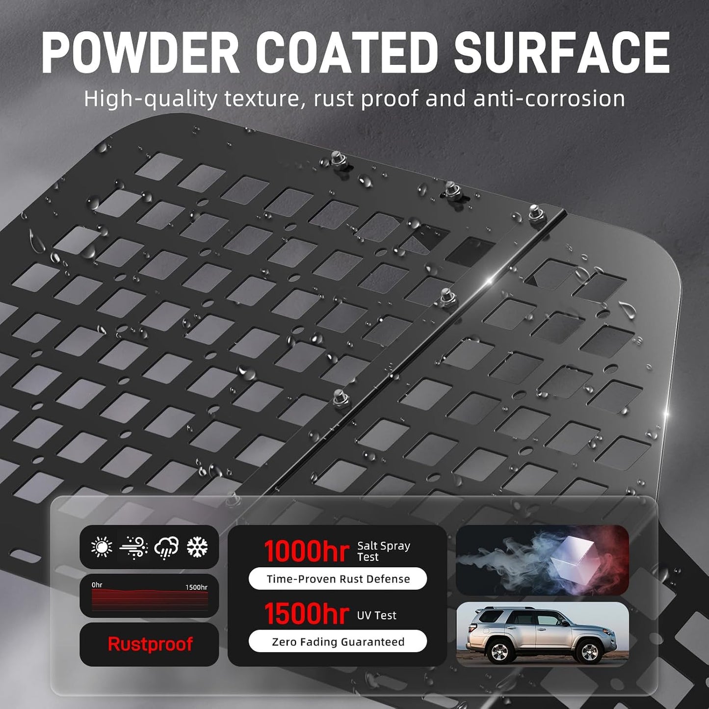 Bevinsee Rear Window Modular Panel Steel, Modular Storage Panel System, Compatible with Toyota 4Runner 2010-2024, Replaced 64740-35120-C0, 5th Gen 4Runner Accessories