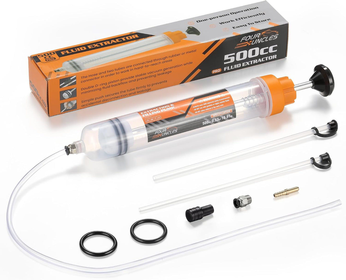 FOUR UNCLES Fluid Extractor & Filling Pump for Easy Oil Change