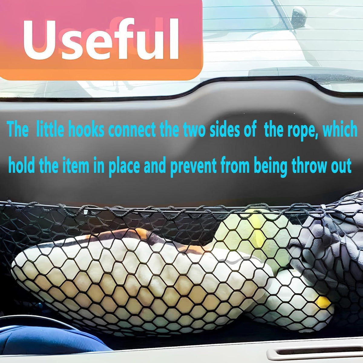 Tailgate Trunk Cargo Net Compatible with 2018 2019 2020 2021 2022 2023 2024 2025 2026 Toyota Camry
