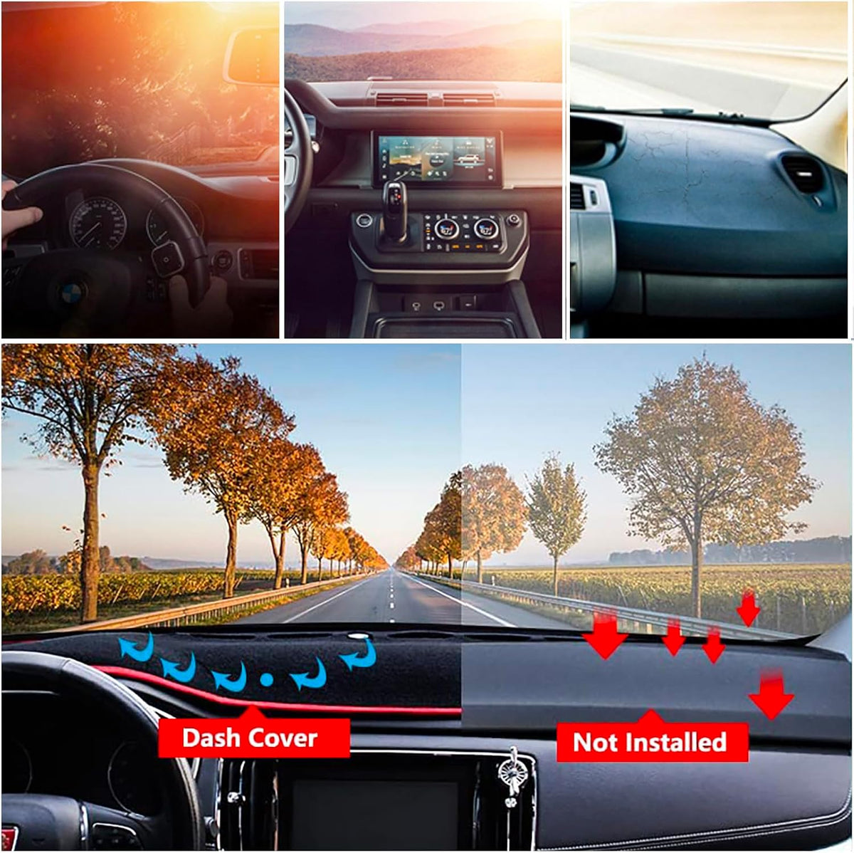 Dashboard Mat Cover Pad - Compatible with Dodge Durango SXT Limited GT R/T Citadel (2011-2020) | Custom Fit Dash Mat | Anti-Glare & UV Dash Protector | Interior Dashboard Protection Pad