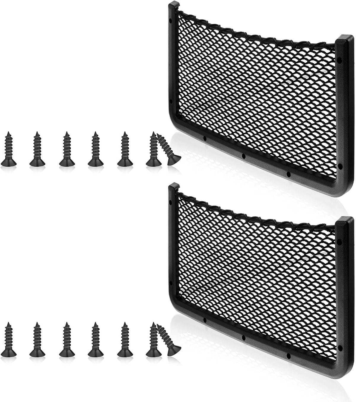 Frienda 4 Pcs Bungee Net Pocket Framed Mesh Car Boat RV,16 X 8 Inch