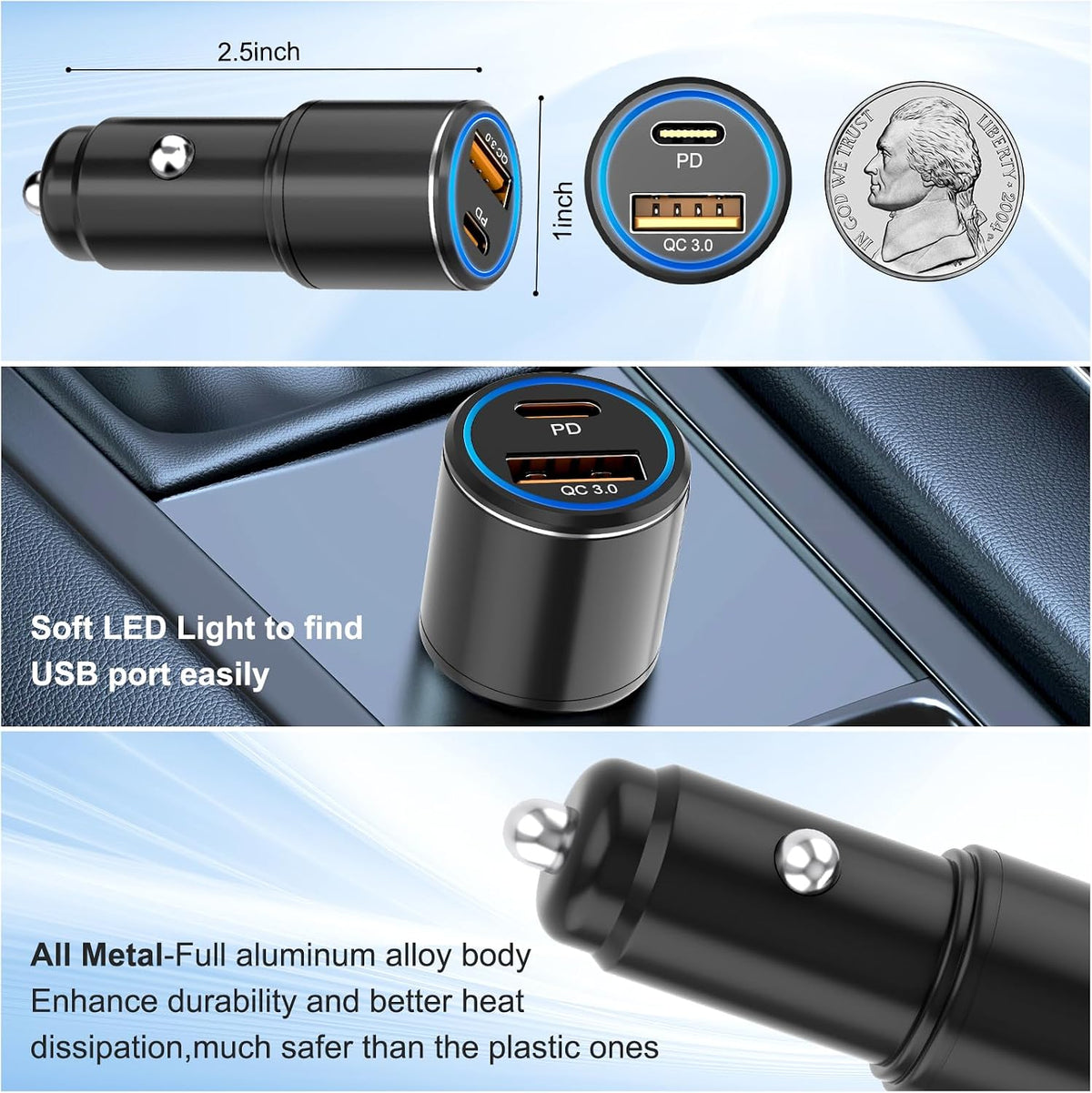 Super Fast Charger TypeC Kit 25W Wall/Car Charger for Samsung Galaxy