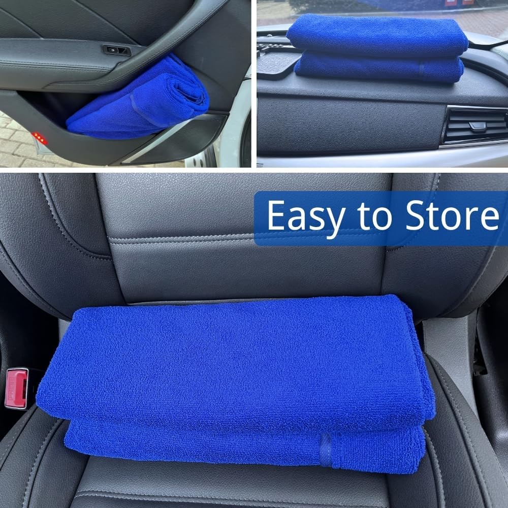 Waterproof Car Seat Cover for Front Seats, Protector for Cars SUVs Trucks, Sweat Towel Seat Covers Bucket for Gym,Workout,Beach,Hiking,Running(Blue,Rear Bench Seat Towel)