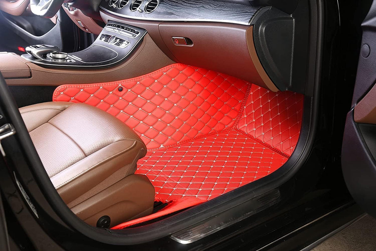 Custom Car Floor Mats Fit 96% Car Model Luxury Leather Waterproof Anti-Skid Full Coverage Liner Front Rear Mat/Set (Coffer)
