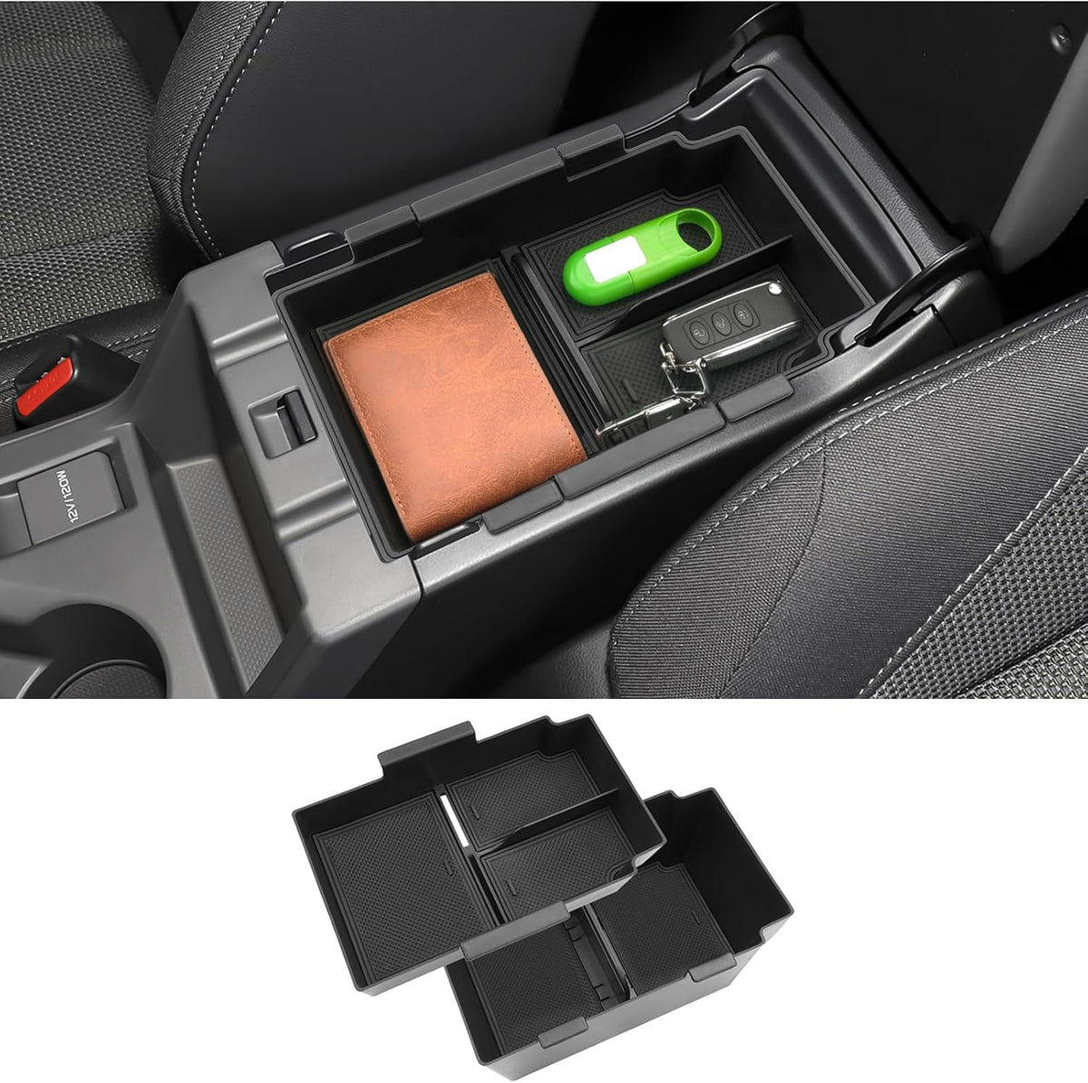 Double-Layer 2024 2025 2026 Crosstrek Center Console Organizer for Crosstrek (Premium/Sport/Limited/Wilderness),Durable ABS Plastic 2025 Crosstrek&Impreza Tray 2026 Crosstrek Hybrid Accessories