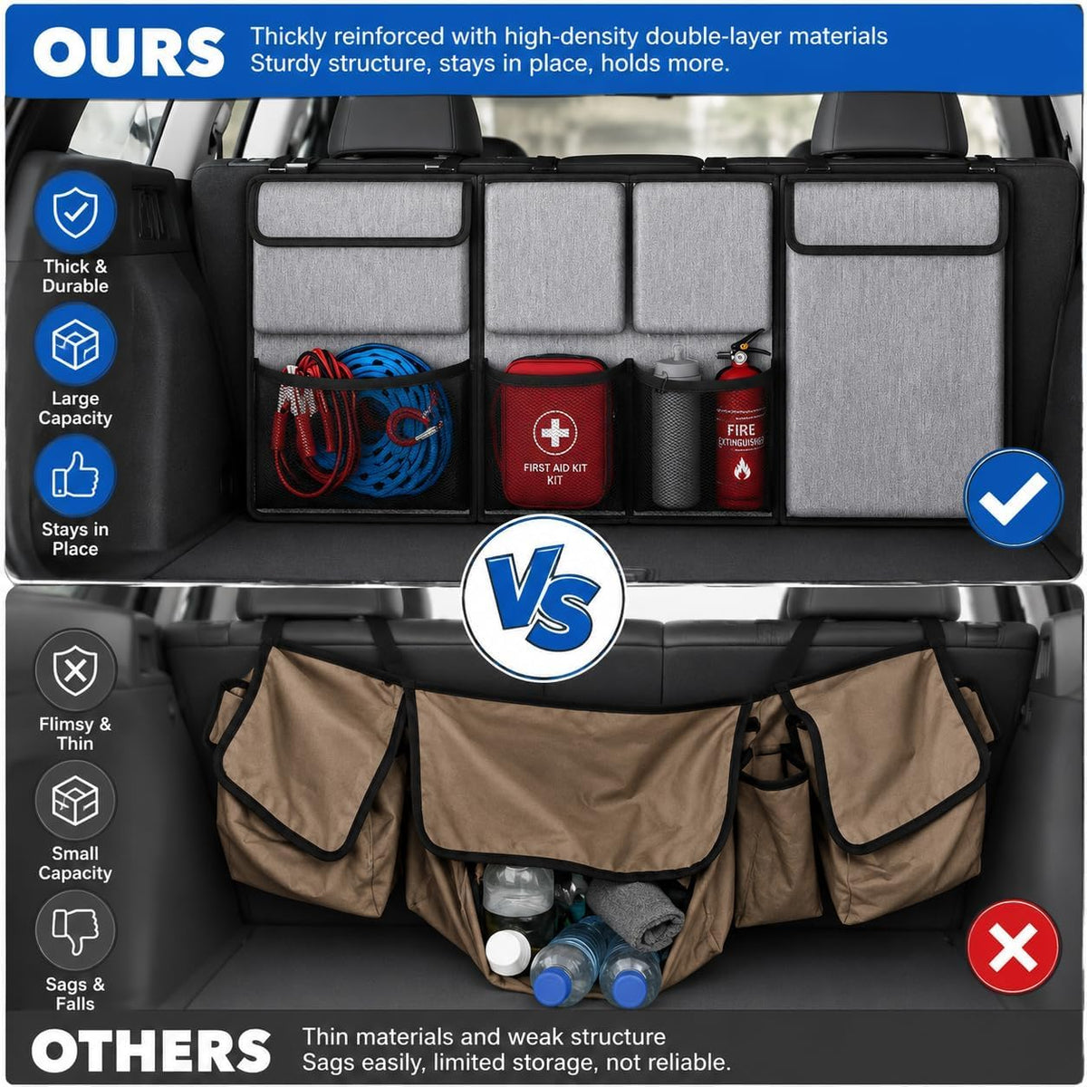 Car Trunk Organizer for Toyota 4Runner 4-Runner 2010-2024