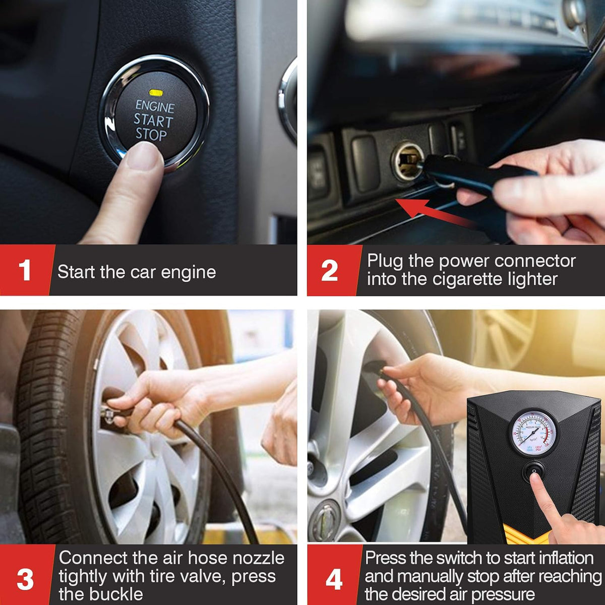 Car Emergency Roadside Kit with Jumper Cables, Auto Vehicle Safety Kits