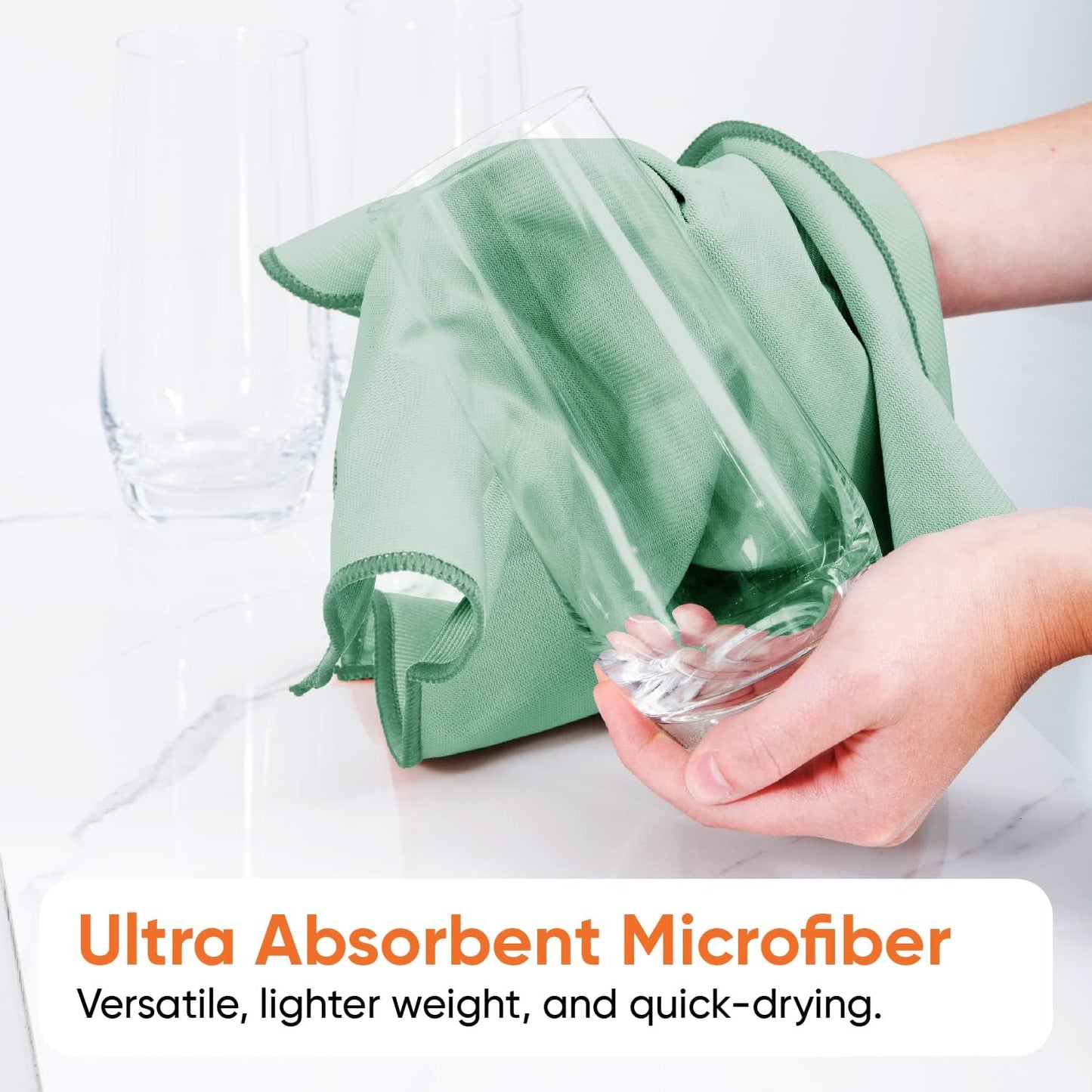 Superio Microfiber Window Cleaning Cloth, Mirror & Glass Miracle Cloth Lint & Streak Free, Washable, Large Eco-Friendly for Cars, Tv Screens, Glasses, Cleans with Plain Water (14x16), 8 Pack