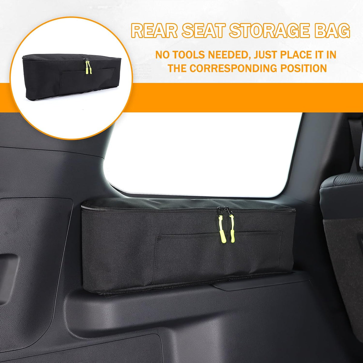 Car Trunk Storage Organizer Bag Compatible with Toyota Land Cruiser Prado 250 J250 LC250 2024 2025,Rear Trunk Pockets Storage Organizer Oxford Cloth Storage Bag Space Saving (Left Side)