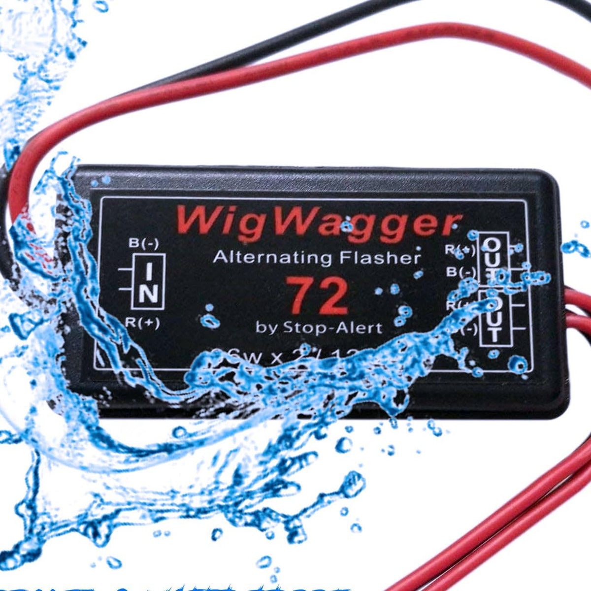 WigWagger 72 Electronic Wig Wag Alternating Flasher Relay - Waterproof Universal Emergency Police Ambulance Car Controller LED Strobe Light Box Kit- Compatible 12-24V