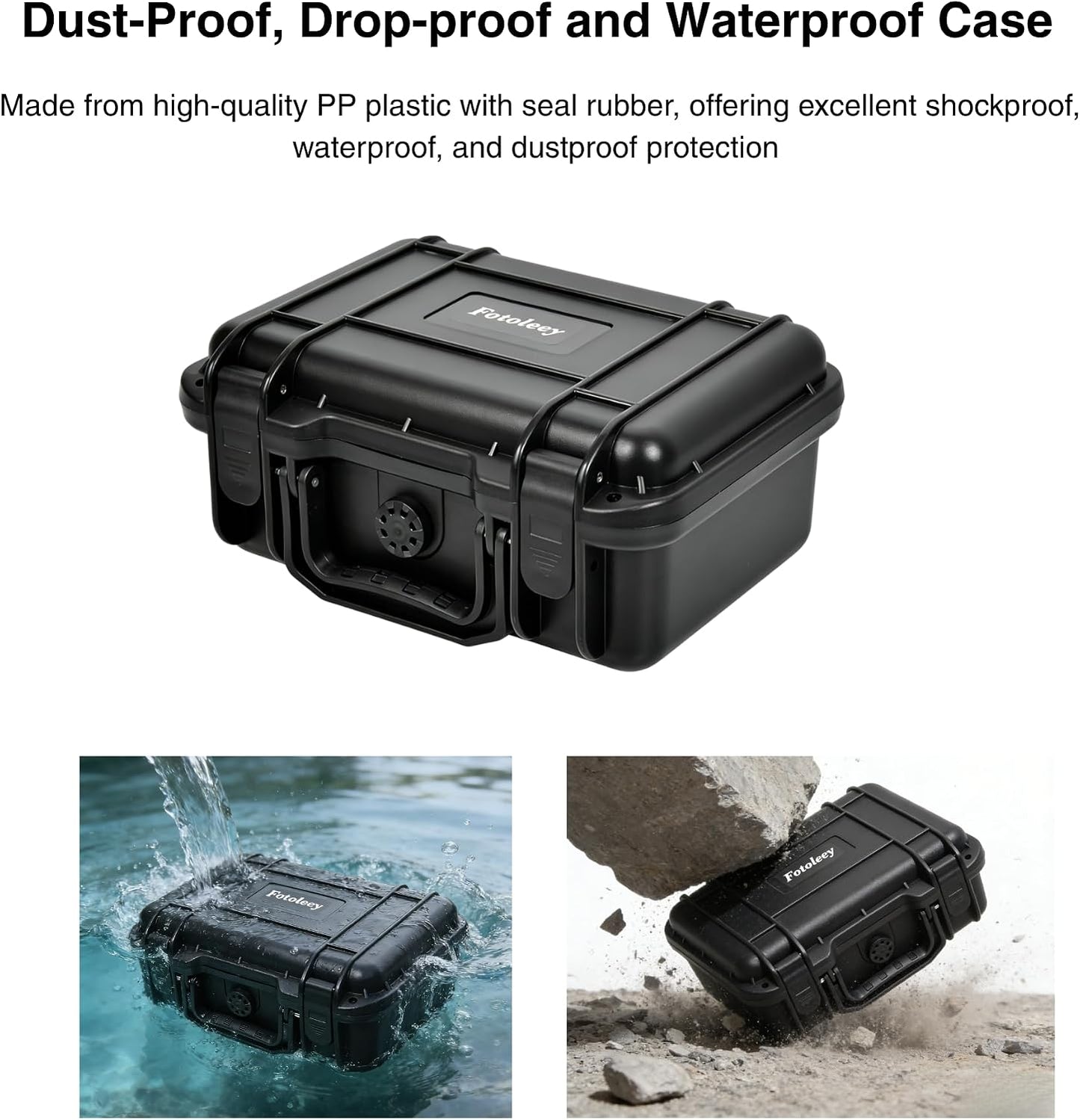 Carrying Case for XbotGo Falcon | Waterproof, Shockproof & Dustproof, Secure Lock & Ventilation System, Durable PP Plastic with EVA, Storage & Travel