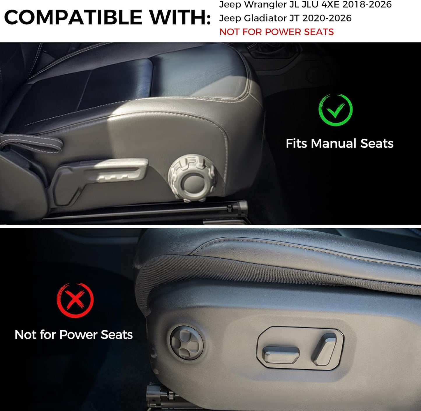 DIAMOOKY Metal Front Door Pocket Storage Box for Jeep Wrangler JL JLU 4XE 2018-2026 &amp; Gladiator JT 2020-2023 2024 2025 2026 Accessories Door Storage Organizer Molle Panels (Not for Power Seats), 2PCS