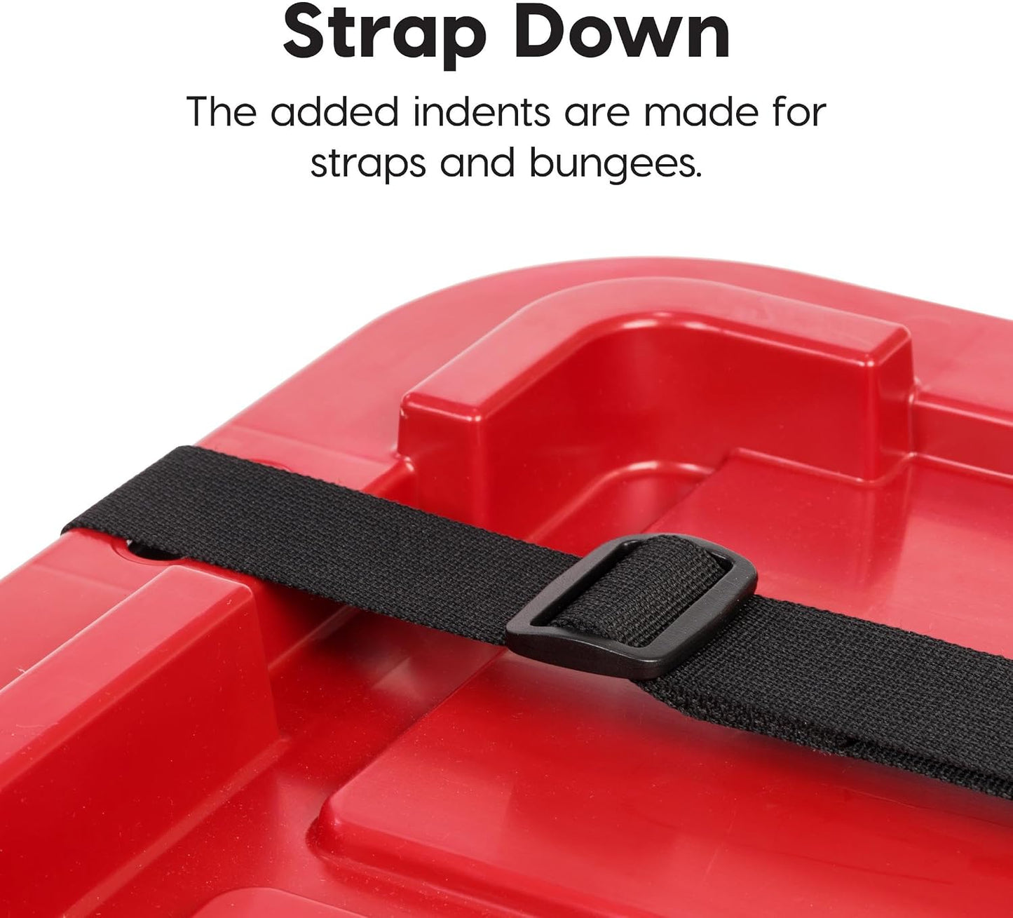 IRIS USA 4-Pack 27 Gallon Storage Bins with Lids |Made in USA| Heavy Duty Plastic Tote Containers for Truckbed Tool Box Organization, Large - Red