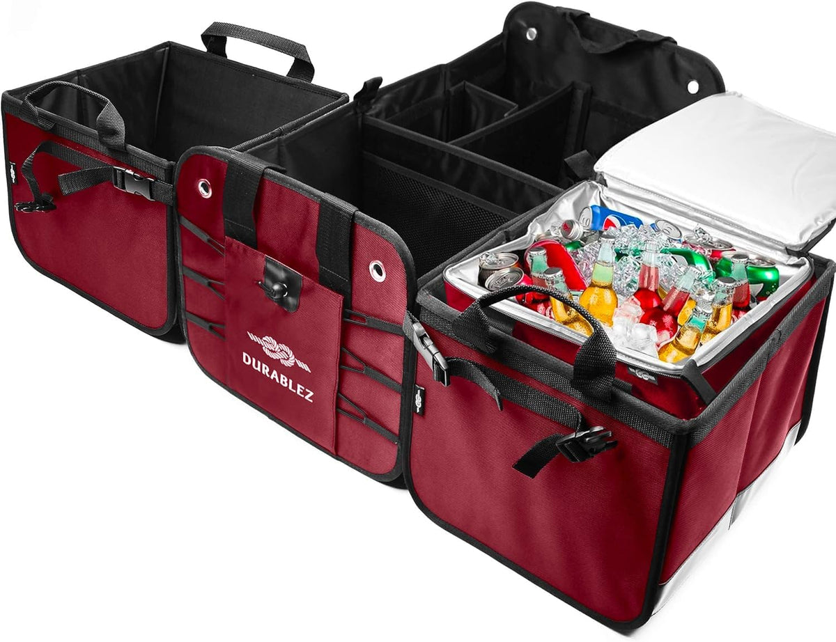 Car Cooler Bag for Trunk Organizer, Cherry