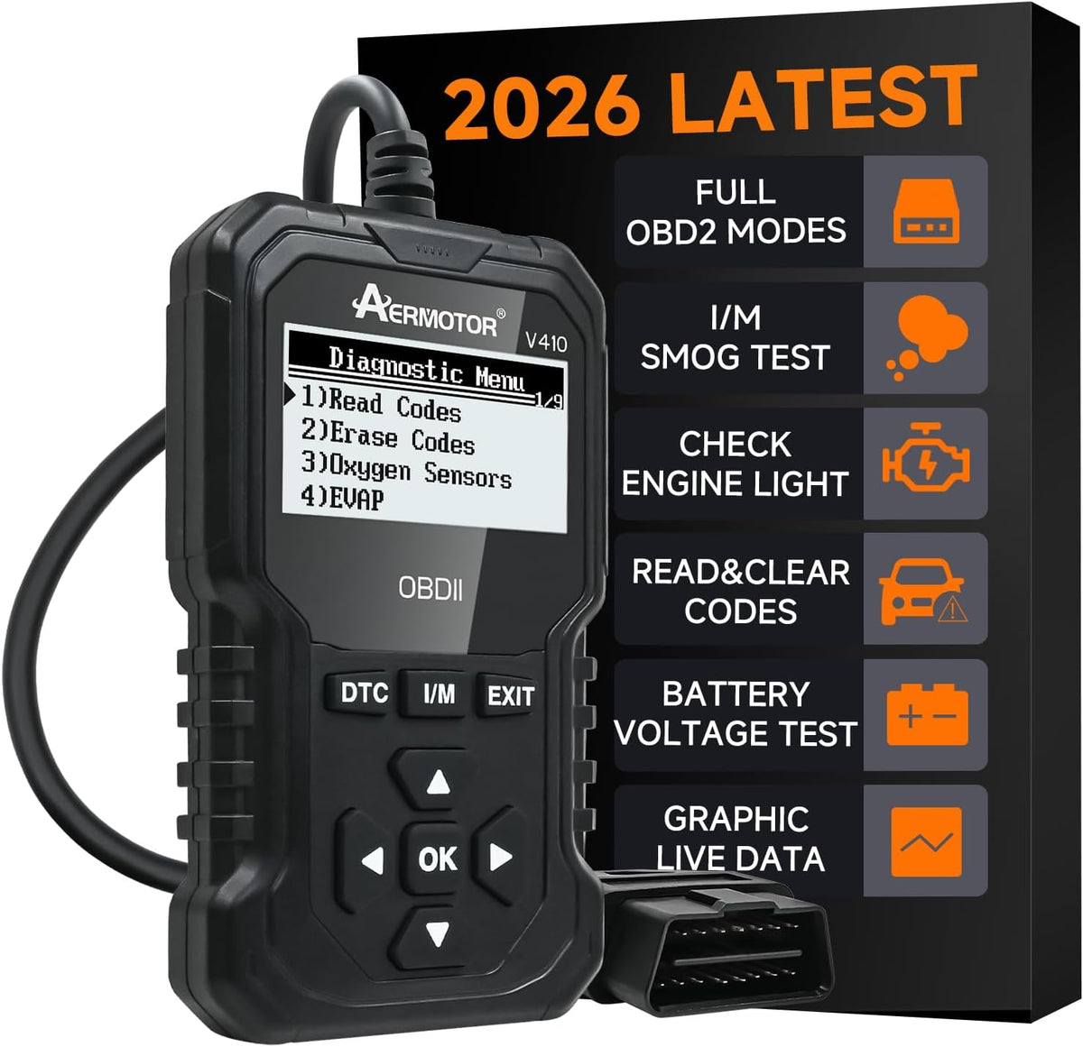 OBD2 Scanner, V410 Car Scanner Diagnostic Tool,Car Code Reader Scan Tool