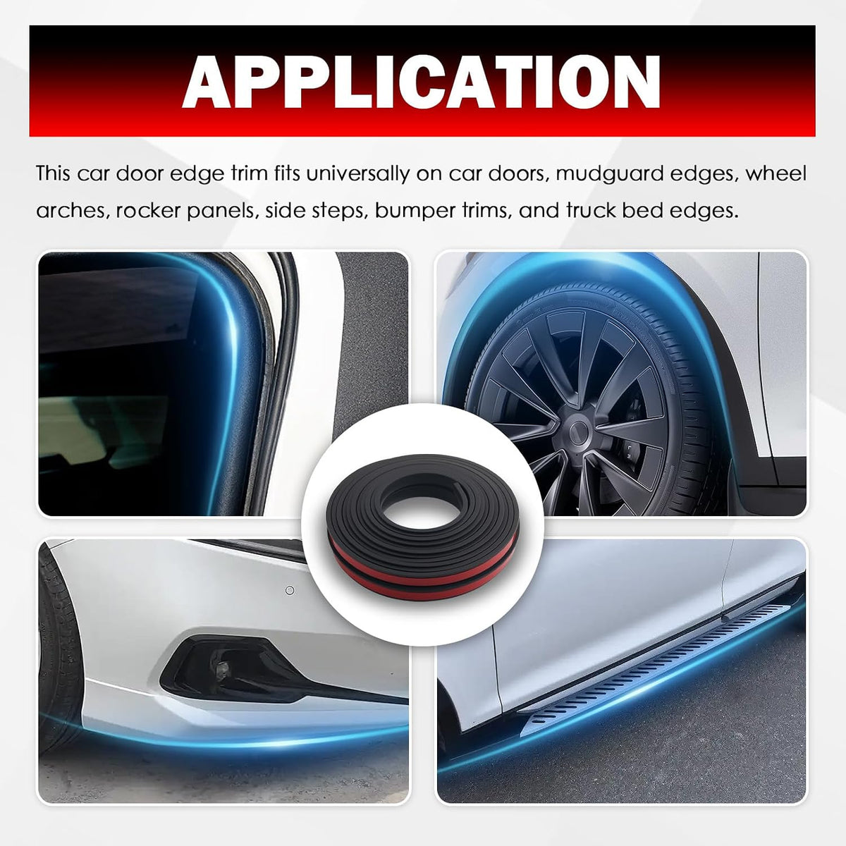 26Ft Car Door Edge Guards with L Shape,Rubber Edge Trim
