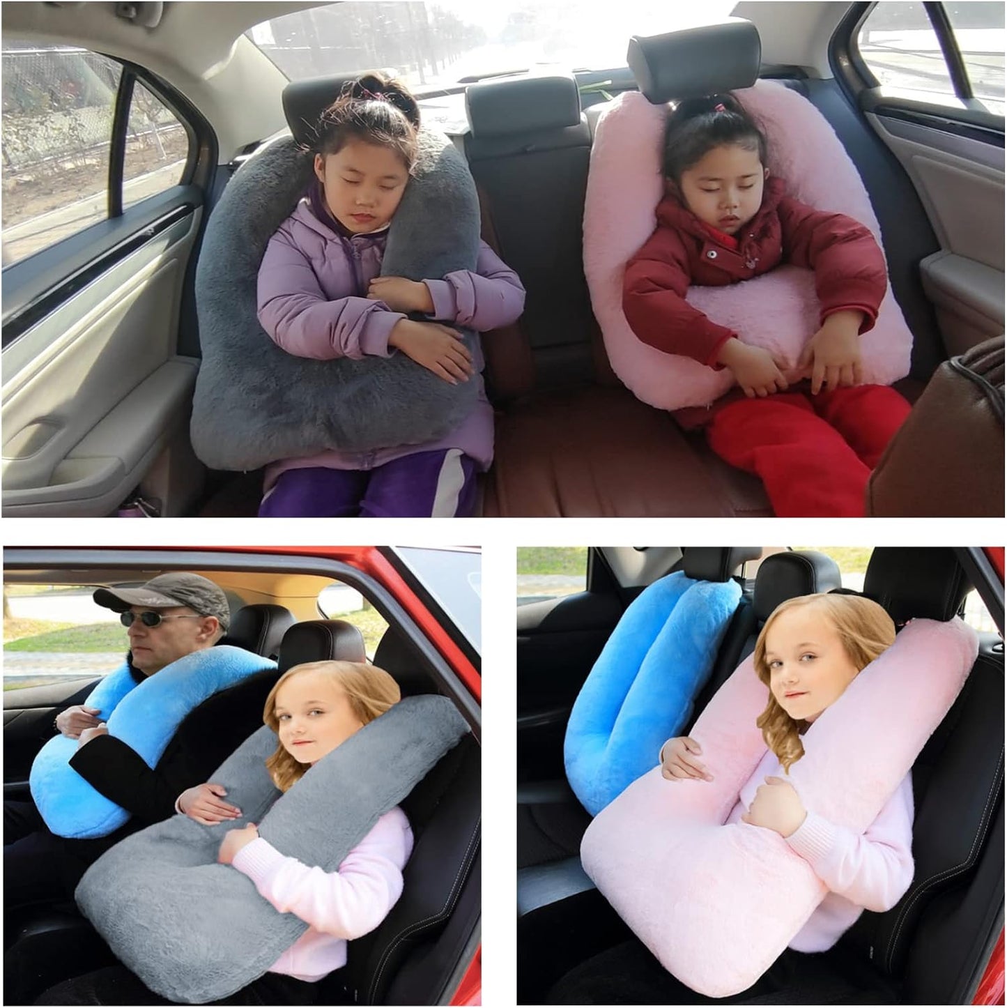 FHSGGP Travel Pillow Car Pillow Kid Car Sleeping Emerald Green | The Sleeping Aid for Adults and Kids on Road Trips Kids Travel Pillow