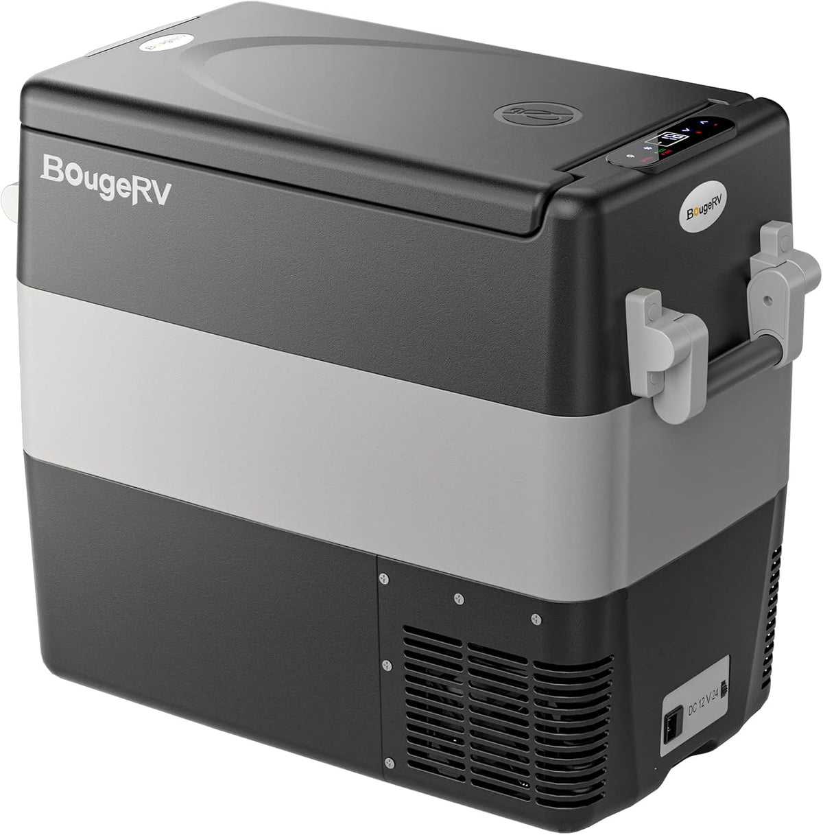BougeRV 12V Refrigerator Fridge Freezer Portable Car Fridge 42 Quart Electric Cooler 12V/24V DC 110~240V AC for RV Camper Truck Pickup SUV Van Boat Camping Tailgating Road Trip Outdoor Travel