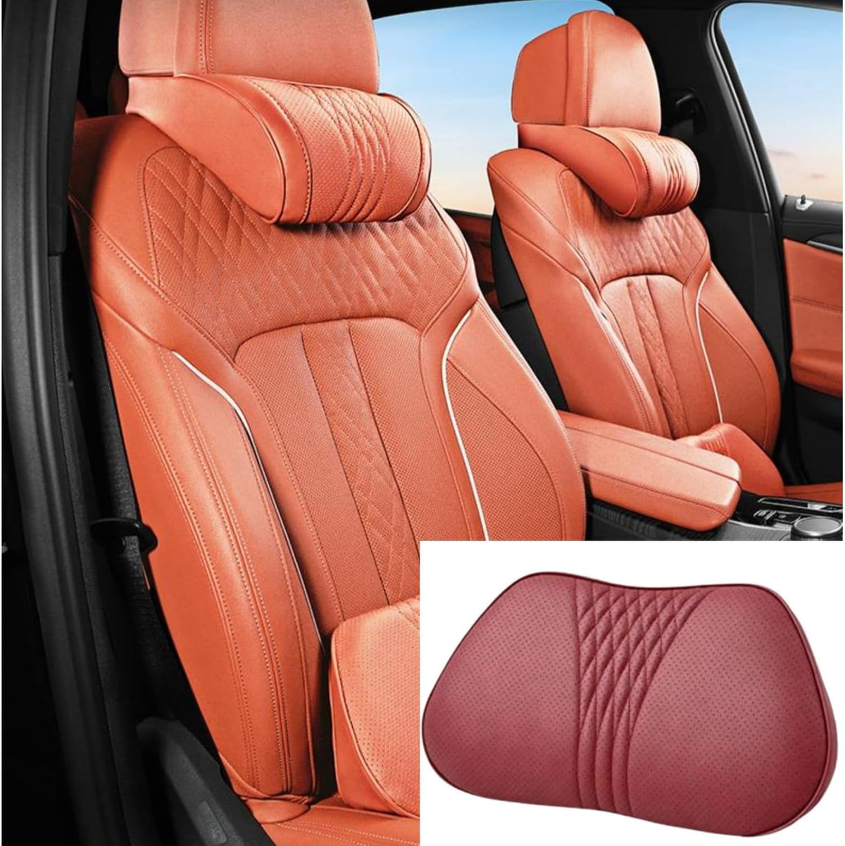 Universal Memory Foam Car Headrest Neck Pillow Ergonomic Auto Neck Cushion
