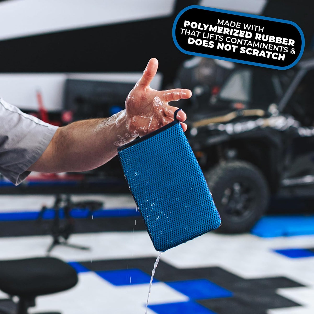 The Rag Company - Ultra Clay Decontamination Mitt - Easy to Use; Effective Cleaning & Release of Paint Contaminants; Increase Wax & Sealant Bond; Enhance Gloss &Color Depth; Fine Grade (8.7"x5.7")