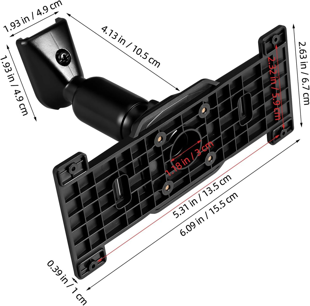 CALLARON 1 Set Dash Cam Mirror Mount Rear View Mirror Back Plate Panel Car Rear View Camera Mount Kit for 5.5" - 12" Rearview Mirror Dash Cams