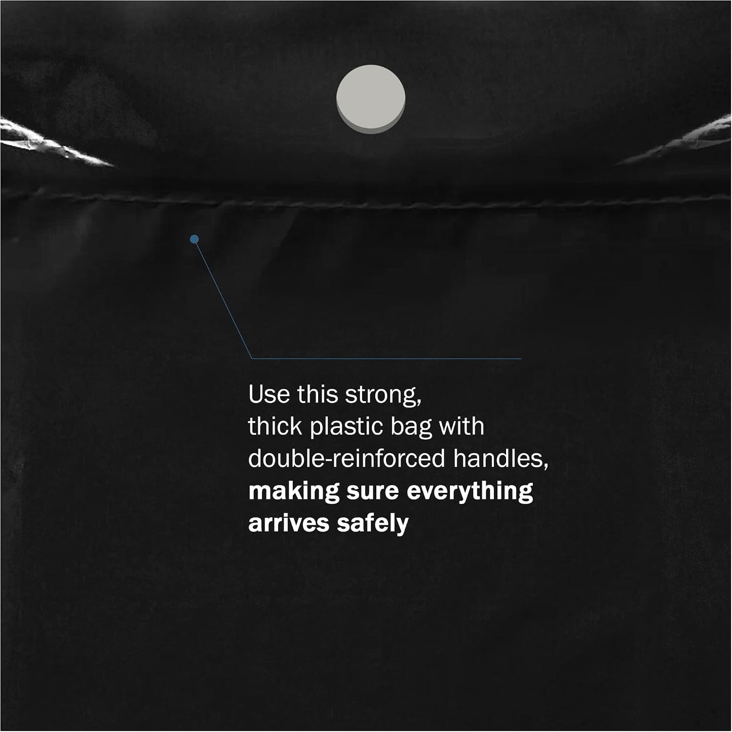 12x15 Black Disposable Car Trash Bags, Leak-proof, Medium Size, 50 Pack, 2 Mil Thick, with Die-Cut Handles by PPB