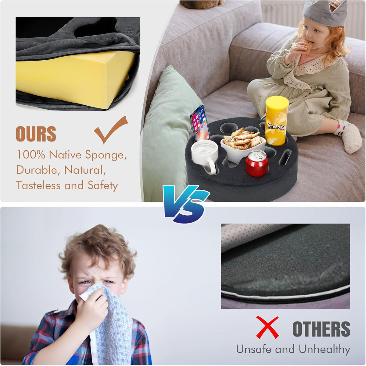 INNO STAGE Couch Cup Holder Pillow Sofa Caddy Buddy