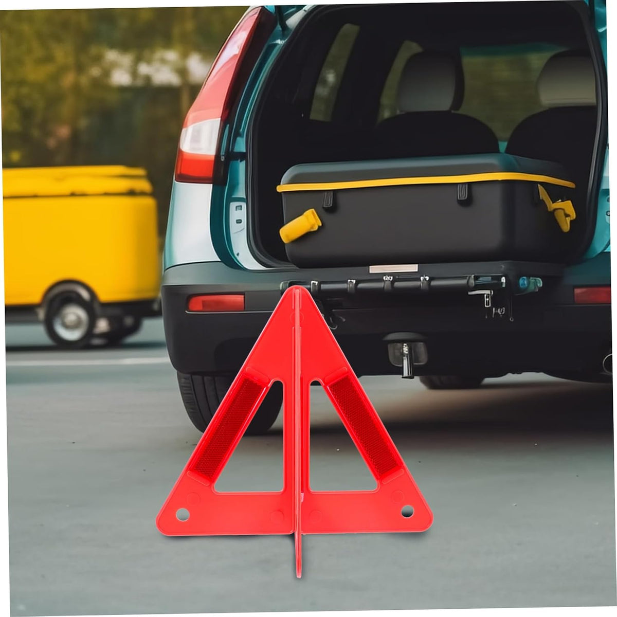 Foldable Reflective Triangle Road Warning Sign for Car Emergencies