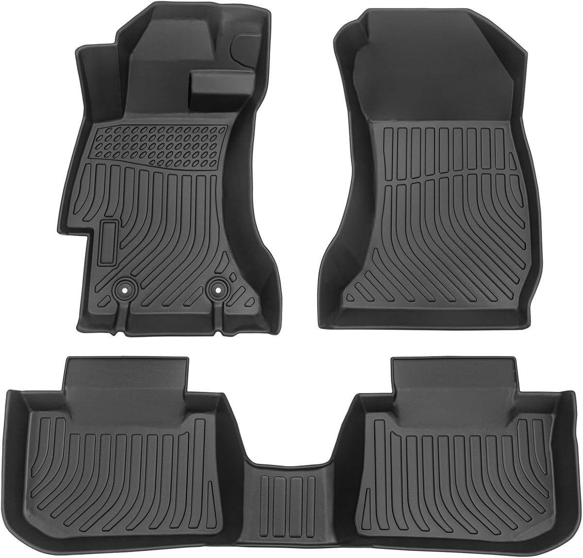 All Weather Floor Mats | Fits for 2016-2017 Subaru Crosstrek; 2015-2021 WRX STI/WRX; 2013-2015 XV Crosstrek; 2012-2016 Impreza | 3D Floor Mats TPE Non-Slip Interior Accessories