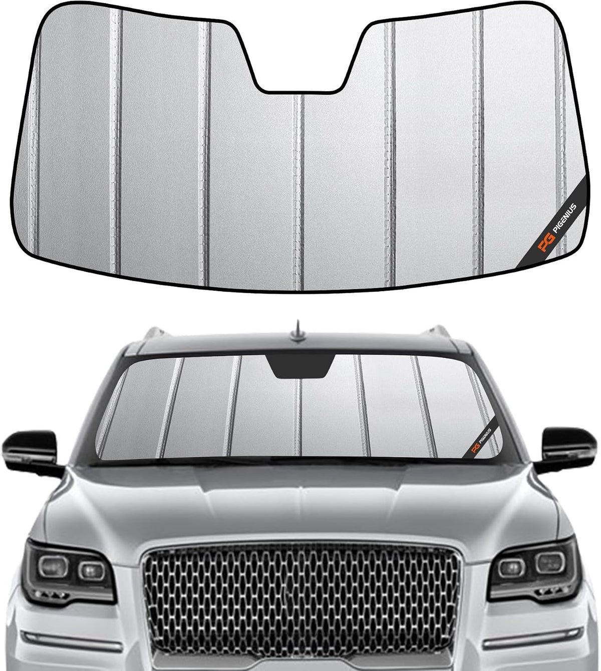 Pigenius Windshield Sun Shade for Ford Expedition 2007-2017, for Lincoln Navigator 2007-2017 - AstraGuard
