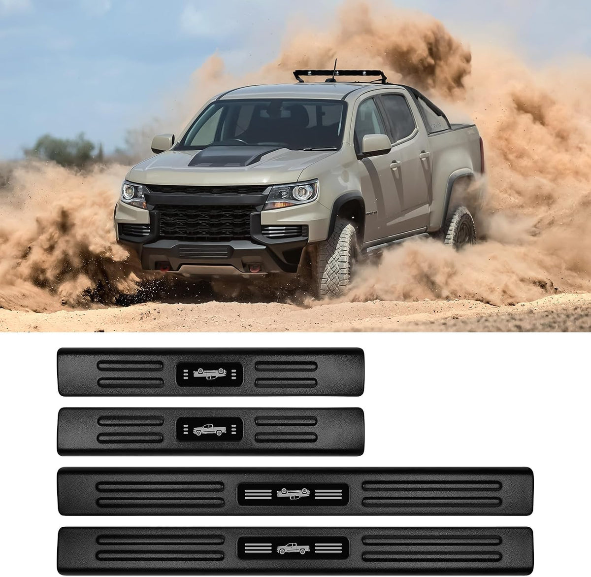 BIBLOZ ABS Material Door Sill Protector Compatible with Toyota Prius 2023 2024 2025 2026 (Include Hybrid) LE/XLE/Limited/Nightshad Accessories Door Sill Guards Trim