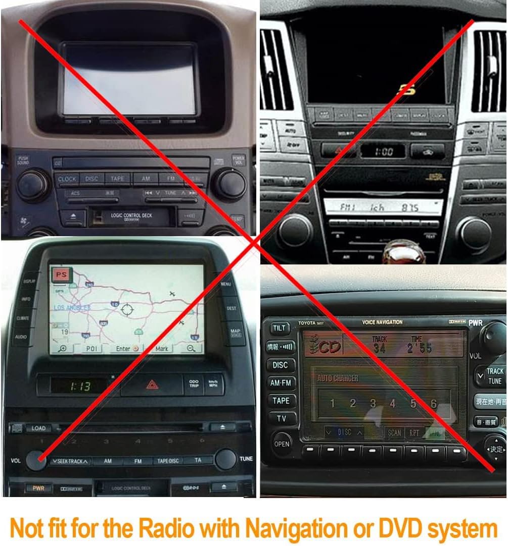 Car Stereo Bluetooth Transmitter with USB/AUX Input & Hands-Free for Toyota