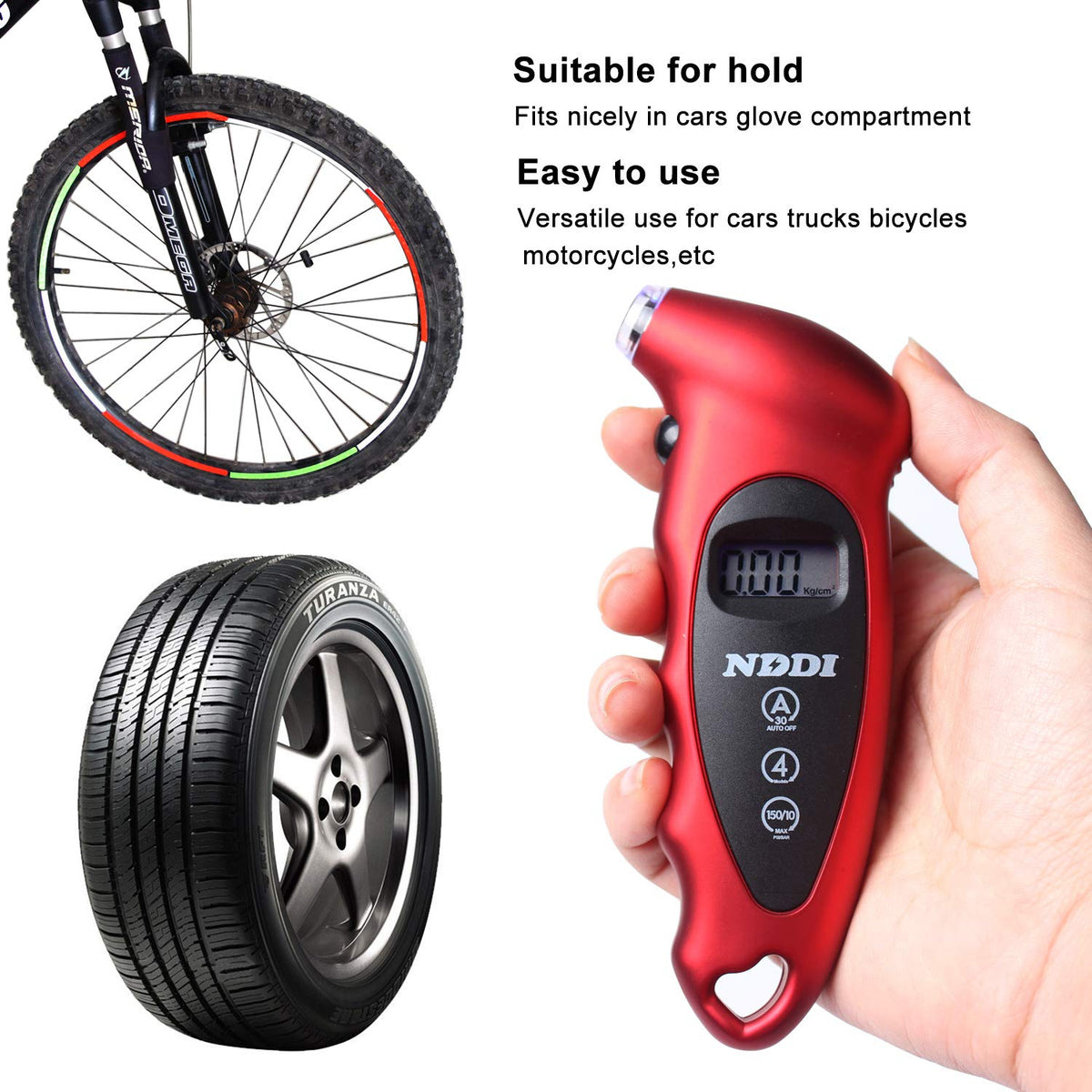 NDDI 2-Pack Digital tire Pressure Gauge 150 PSI