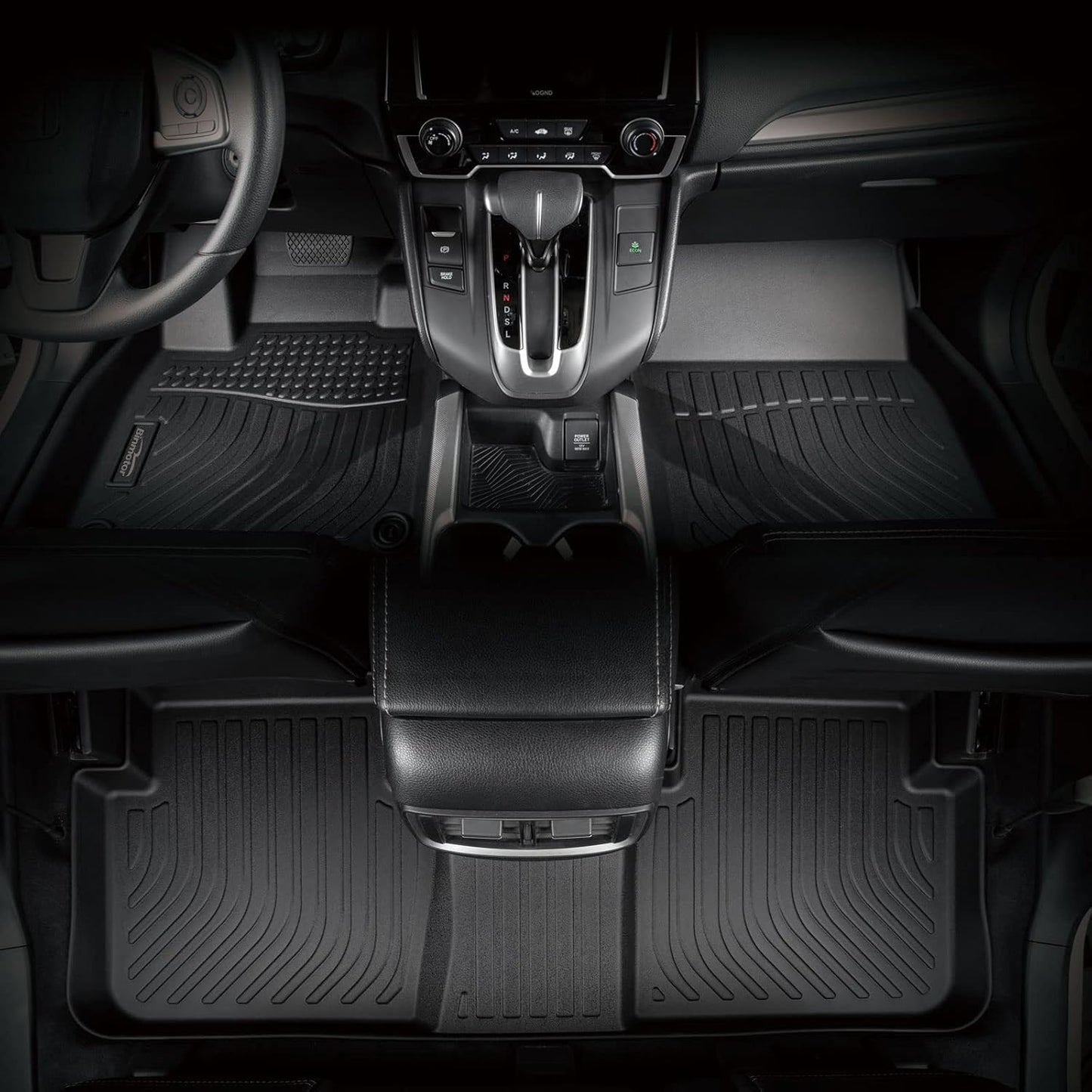 Binmotor-All Weather Floor Mats Cargo Liner Full Set for Kia Sportage 2017-2022 (Only Gas Models), Heavy Duty Car Floor Liners for Sportage Accessories