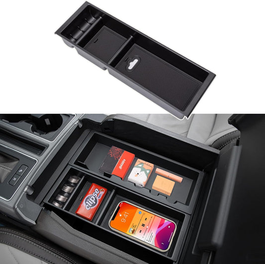PIMCAR Center Console Organizer for 2024 2025 2026 Ford F150 & F150 Lightning Insert ABS Plastic Armrest Storage Box Interior Accessories(Work Great with The OEM Tray)- Only One Tray