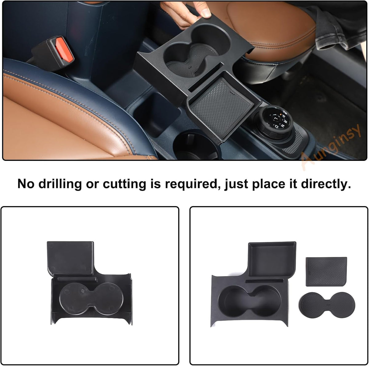 Center Console Cup Holder Organizer Compatible with Ford Maverick 2022-2026