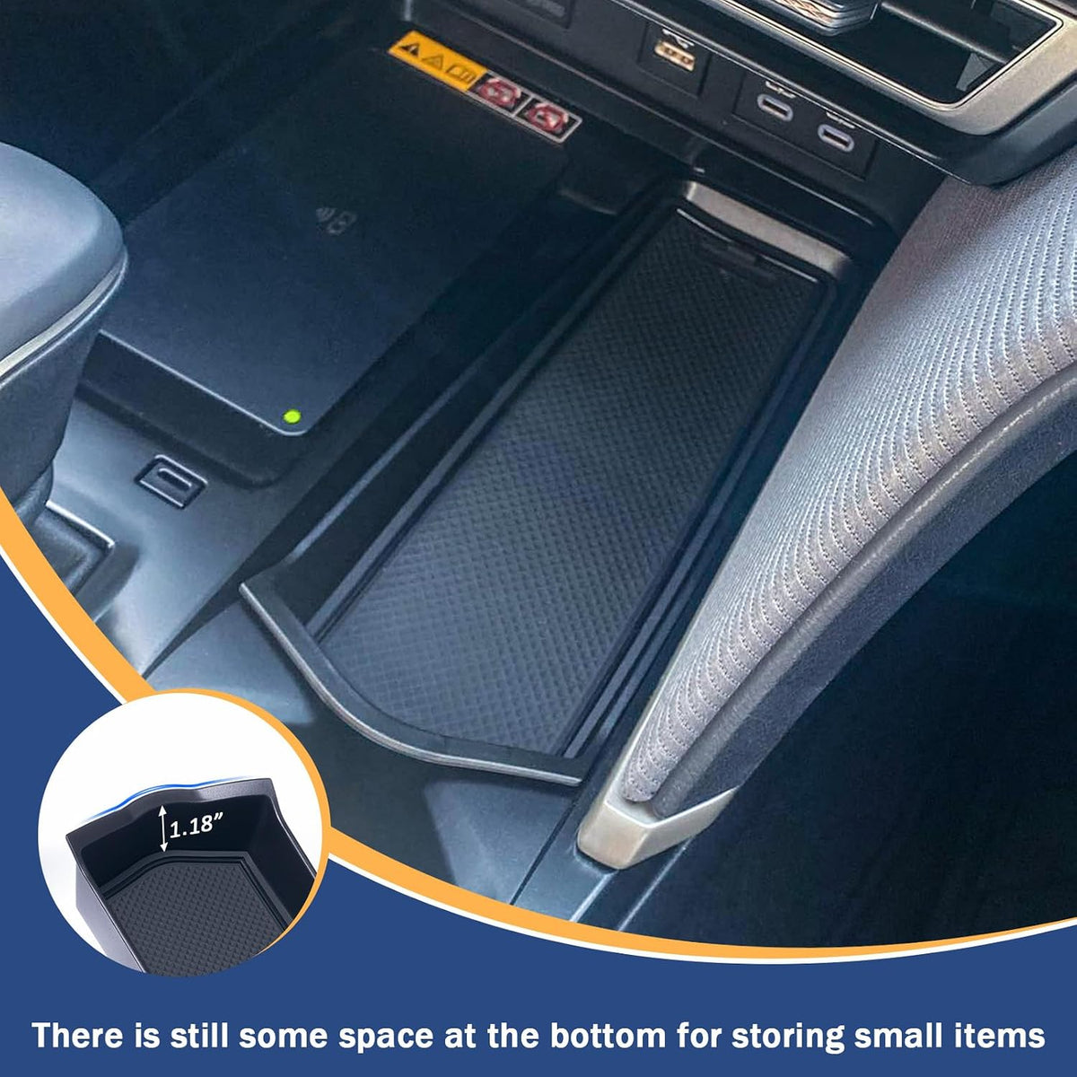TOPINSTALL Premium Front Center Console Tray for 2025 2026 Toyota Camry
