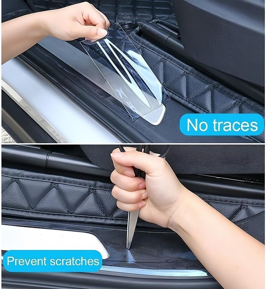 4Pcs Transparent Car Door Sill Protector, for BMW X5 2019-2024 2025 2026 40i/45e/50e/50i/M/M50i/M60i, Car Door Edge Protector, Sill Guard Film with Anti-Collision Protection