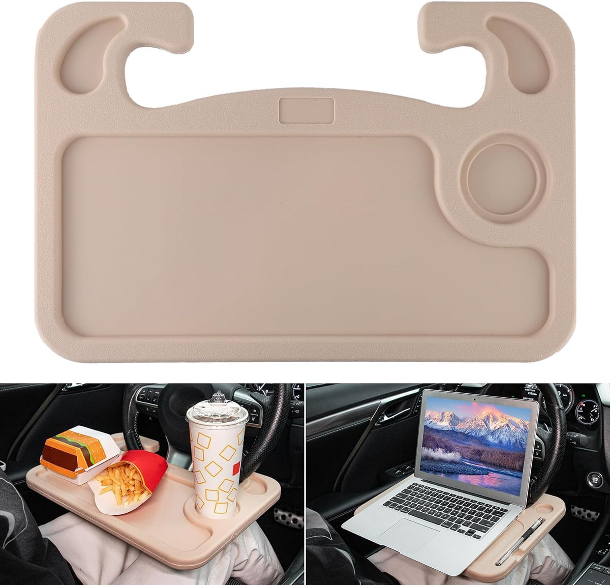 Automobile Steering Wheel Desk for Toyota Corolla Cross 2022-2024 2025, Car Tray Portable Vehicle Laptop Holder Table Auto Mount Interior Accessories,Black