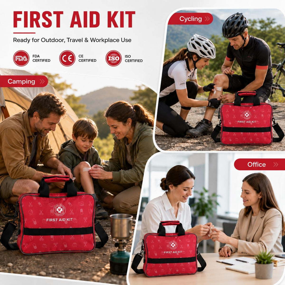 All-in-One Premium 530 Piece Emergency First Aid Kit, Large Medical Kit for Home, Car, Camping, Travel, Hiking, Sports & Outdoor