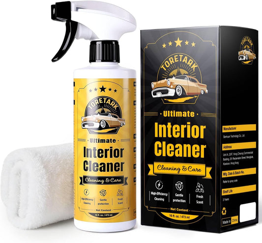 toretark Interior Car Cleaner Kit for Tesla, pH-Neutral Safe for All Surface, 2-in-1 Modes Car Upholstery Cleaner for BMW Accessories, Cleaning Kit Interior for Mercedes Benz Car Accessories