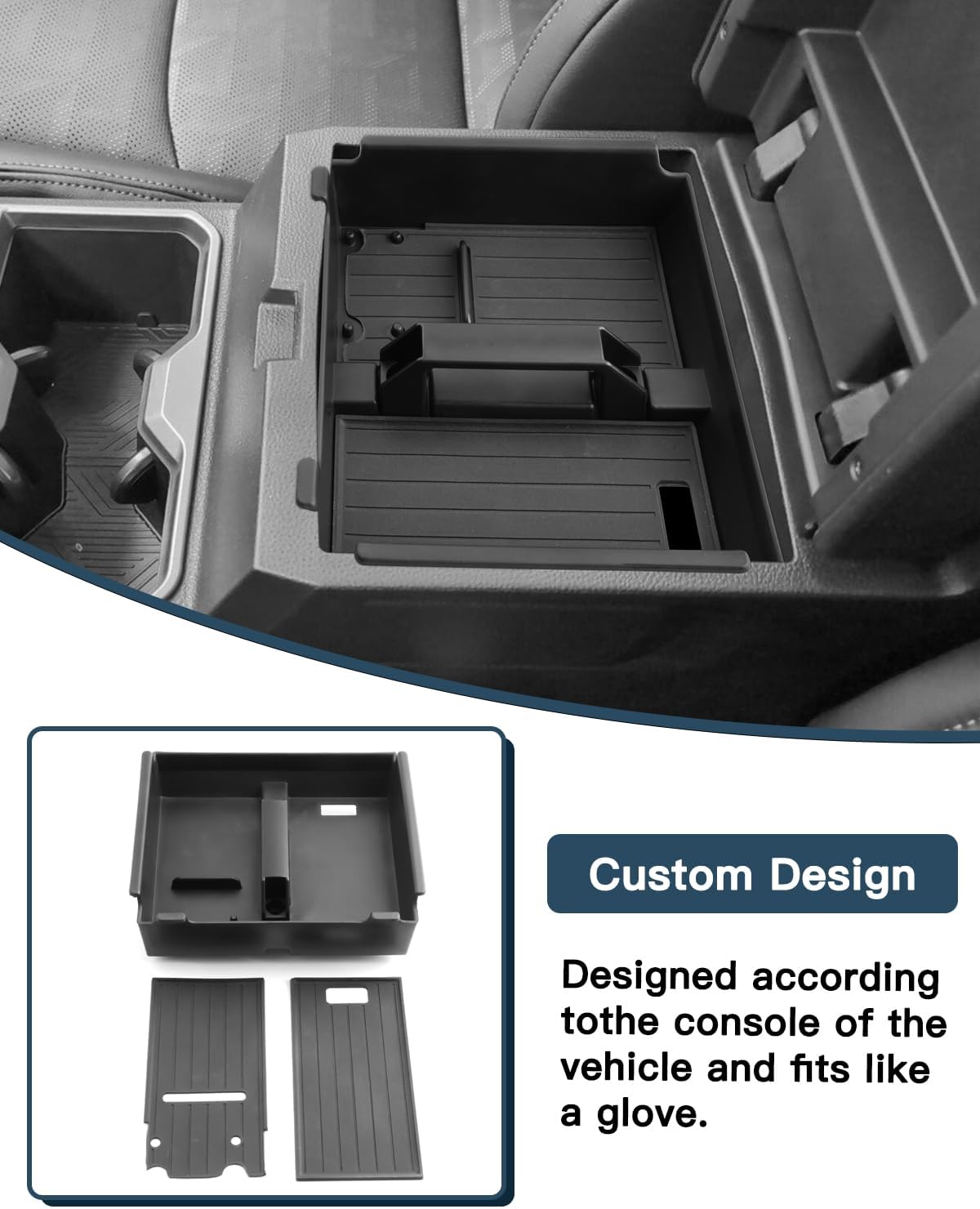 Ruiya 2026 4Runner Center Console Organizer for Toyota 4Runner 2026 Accessories ABS Material Armrest Console Glove Tray Compatible with 2025 2026 Toyota 4Runner 6th Gen Interior Accessories