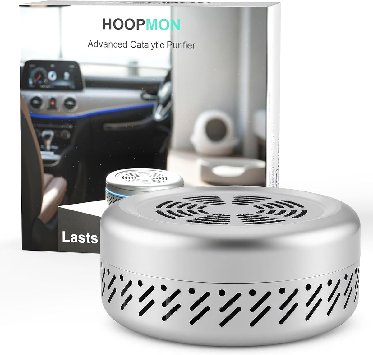 Car Deodorizer – Lasts 10 Years, Odor Eliminator Air Purifier Destroys VOCs & Smoke – Powerful for Fridge, Closets, RVs, Pets, Bathroom & Basement – Better Than Charcoal, Ozone & Baking Soda