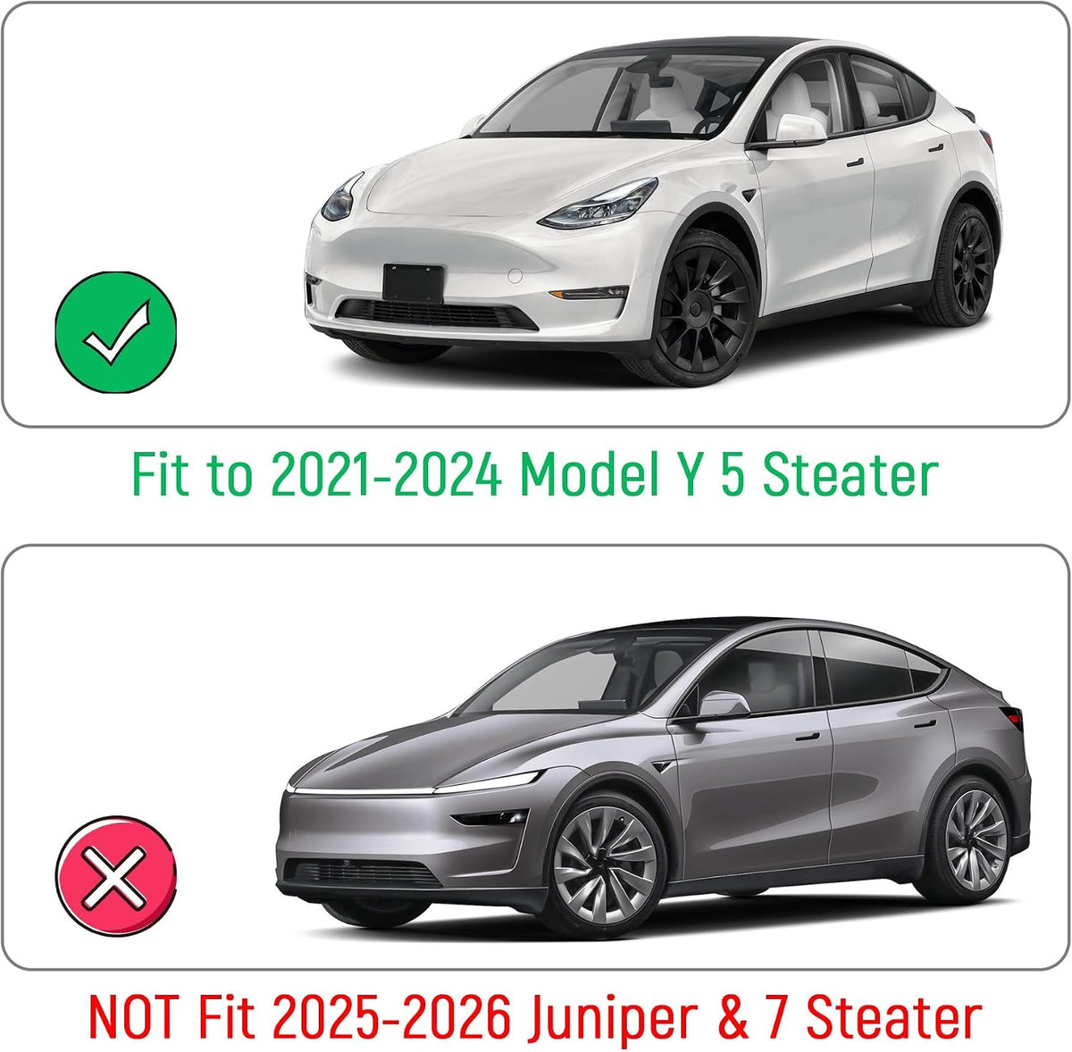 2PCS Rear Door Sill Protector for 5 Seater Tesla Model Y 2024 2023 2022 2021 Accessories (NOT Fit Juniper & 7 Steater) Black ABS Material Rear Door Car Pedal Kick Protection