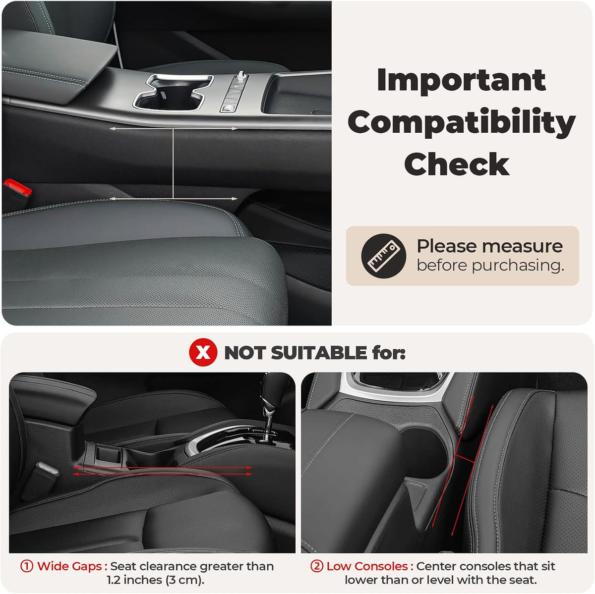 Universal Fit Car Seat Gap Filler Organizer