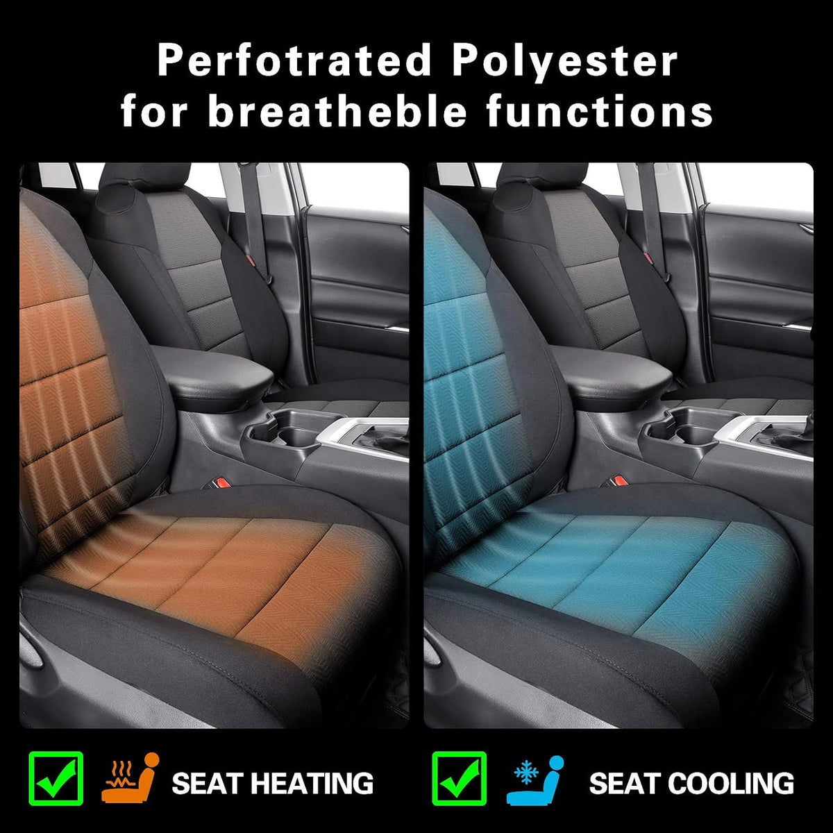 coverdream Polyester Seat Covers Custom Fit for Toyota 2026 RAV4 Hybrid