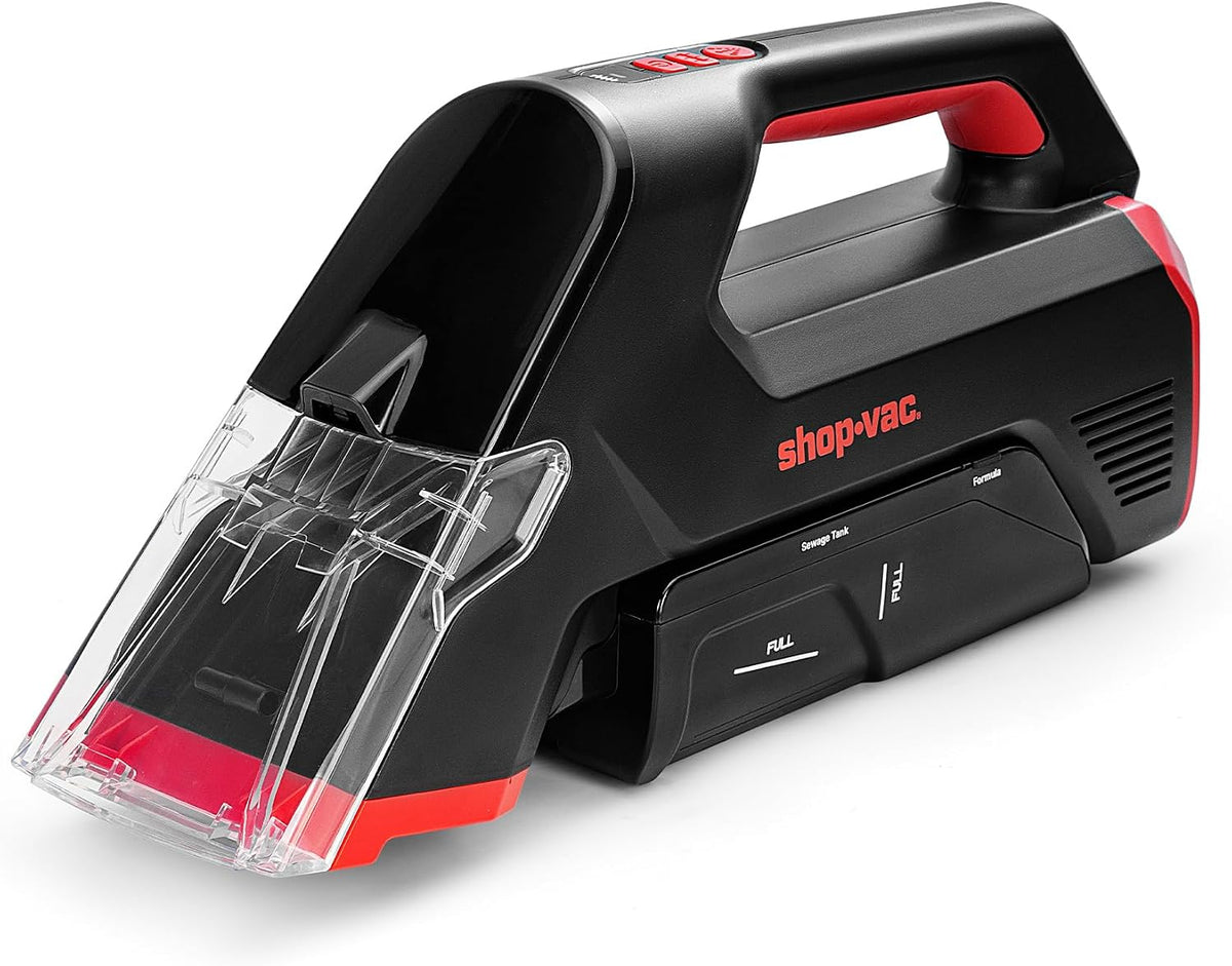 Shop-Vac 3-in-1 Cordless Spot Cleaner, Handheld Upholstery Cleaner with Spray, Rolling Brush and 5.5kPa Suction, 2 Water Tanks, USB-C Rechargeable