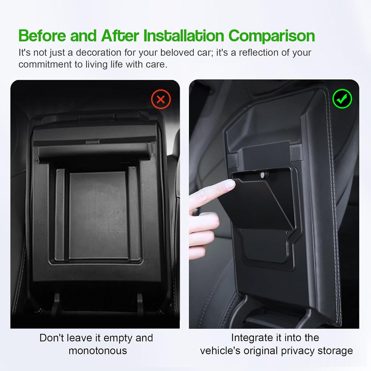 7PCS Center Console Organizer Kit for Tesla New Model Y Juniper, Double Layer Space Upper Lower Center Console Trays, Silicone Cup Holder and Charger Pad, Armrest Hidden Storage Box