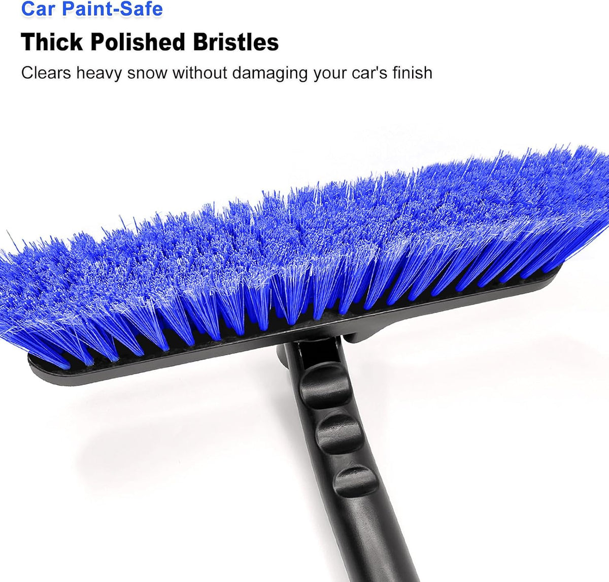 HEEYA 12.6 Inch Large Brush Head with Ice Scraper, Snow Scraper - Blue
