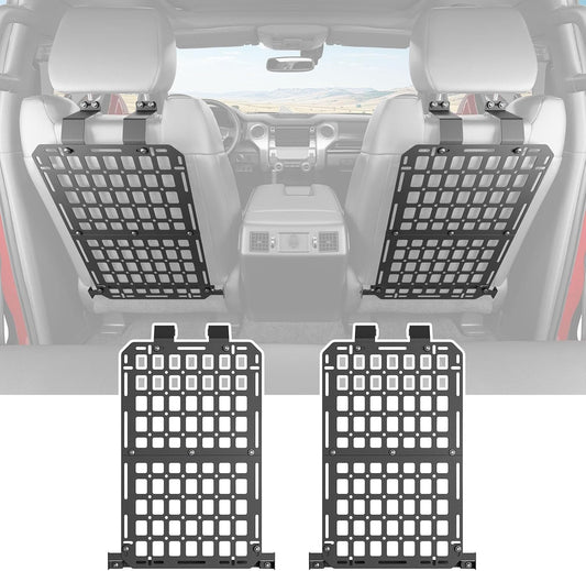 SZYANG 4PCS Seat Back Molle Panel Compatible with 2022-2026 Toyota Tundra Seatback Organizers for 2 Seats Tactical Truck Organizer Replacement for 2022-2026 Toyota Tundra Accessories